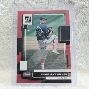 5/$20 Mint 2022 Donruss Shane McClanahan Rookie Red Holo Foil MLB Card 124!!